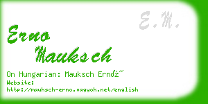 erno mauksch business card